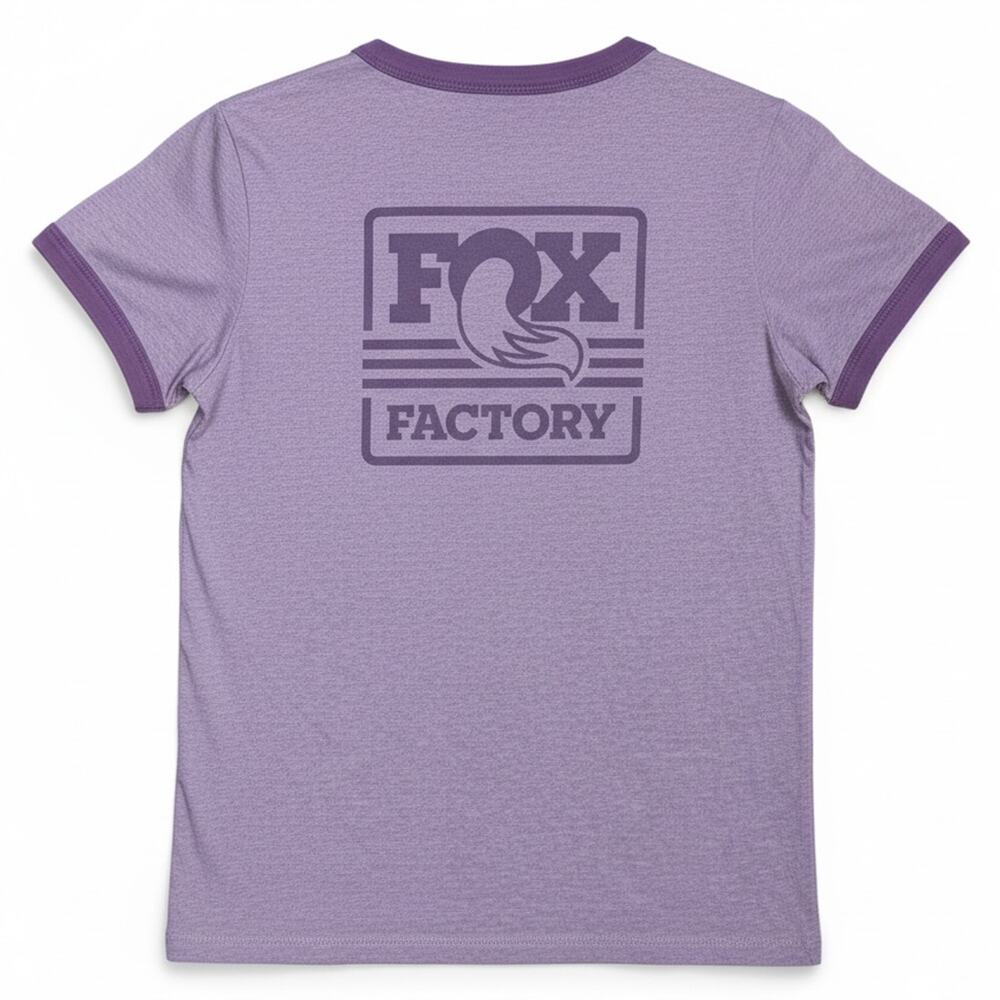 Fox Racing Factory Youth Girls Purple Ringer T-Shirt Size XL Riding Racing Kids